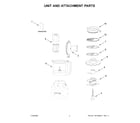 KitchenAid 5KFP0921EBM0 unit and attachment parts diagram