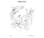 Maytag MEDP585GW0 cabinet parts diagram