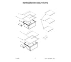 Whirlpool WRS312SNHB05 refrigerator shelf parts diagram