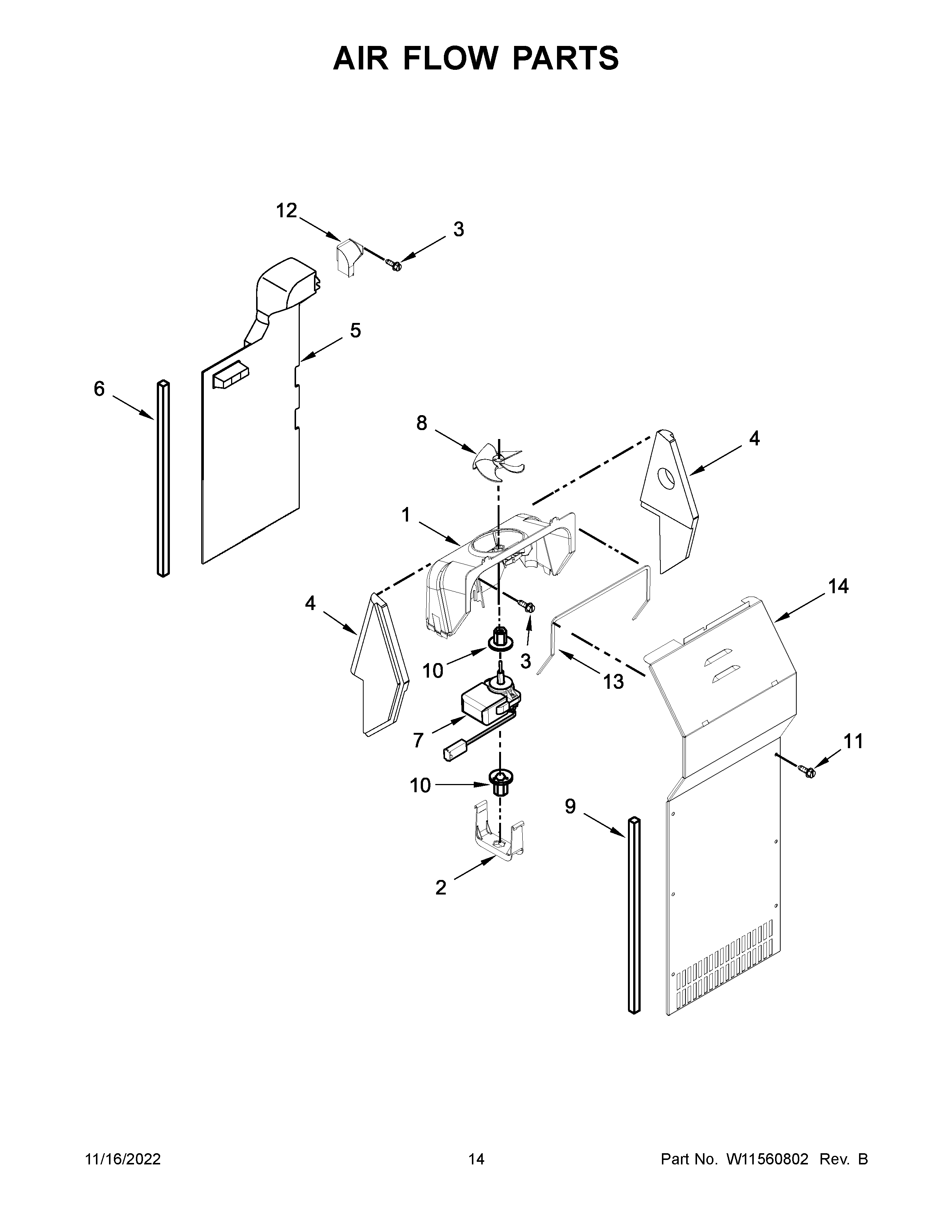 Air flow parts
