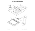 Maytag MGD7230HW3 top and console parts diagram