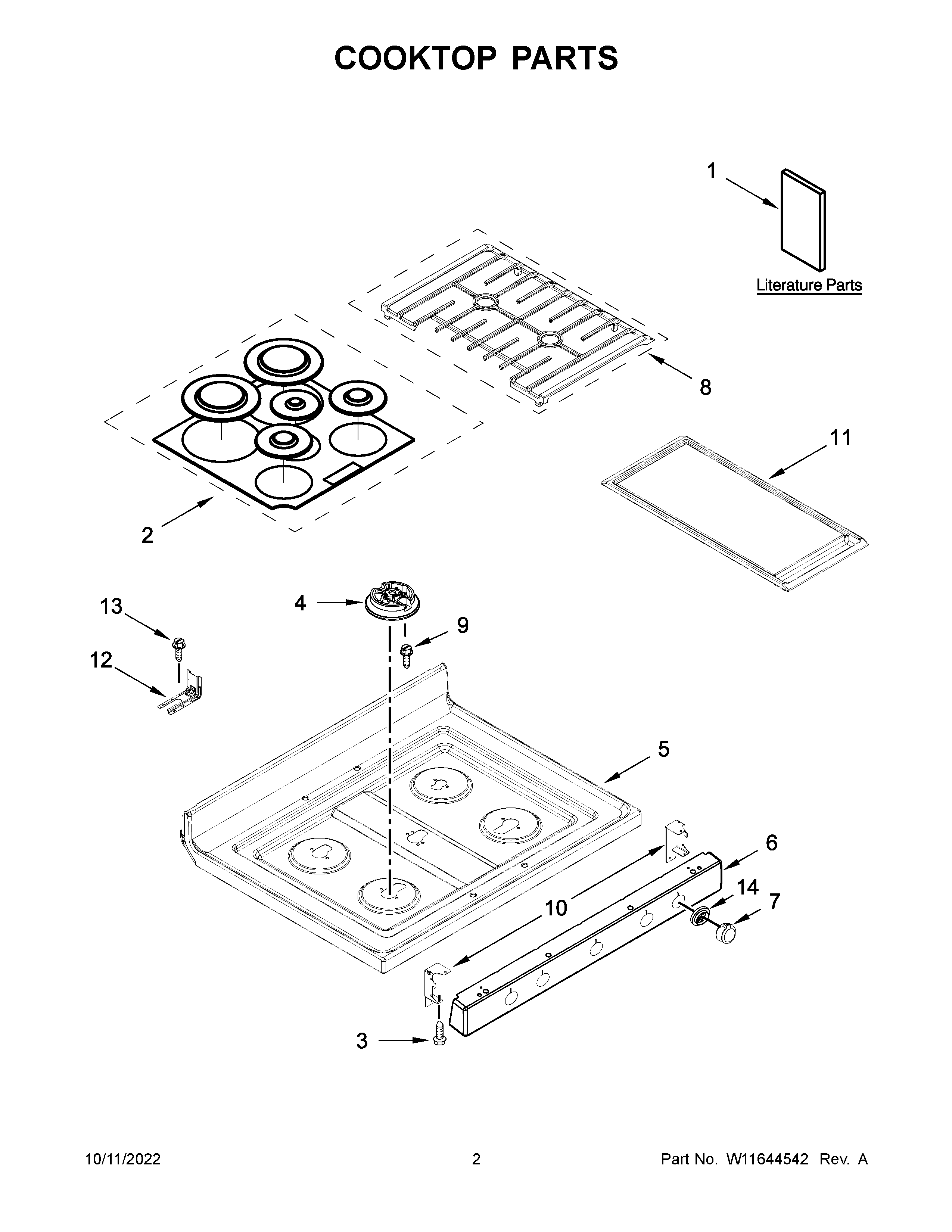 Cooktop parts