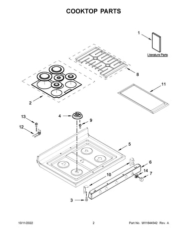 Cooktop parts