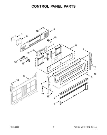 Control panel parts
