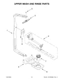 Upper wash and rinse parts