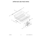 KitchenAid KDTE304LPA1 upper rack and track parts diagram