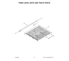KitchenAid KDTE304LPA1 third level rack and track parts diagram