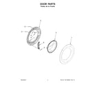 Whirlpool 7MWFW560CHW2 door parts diagram