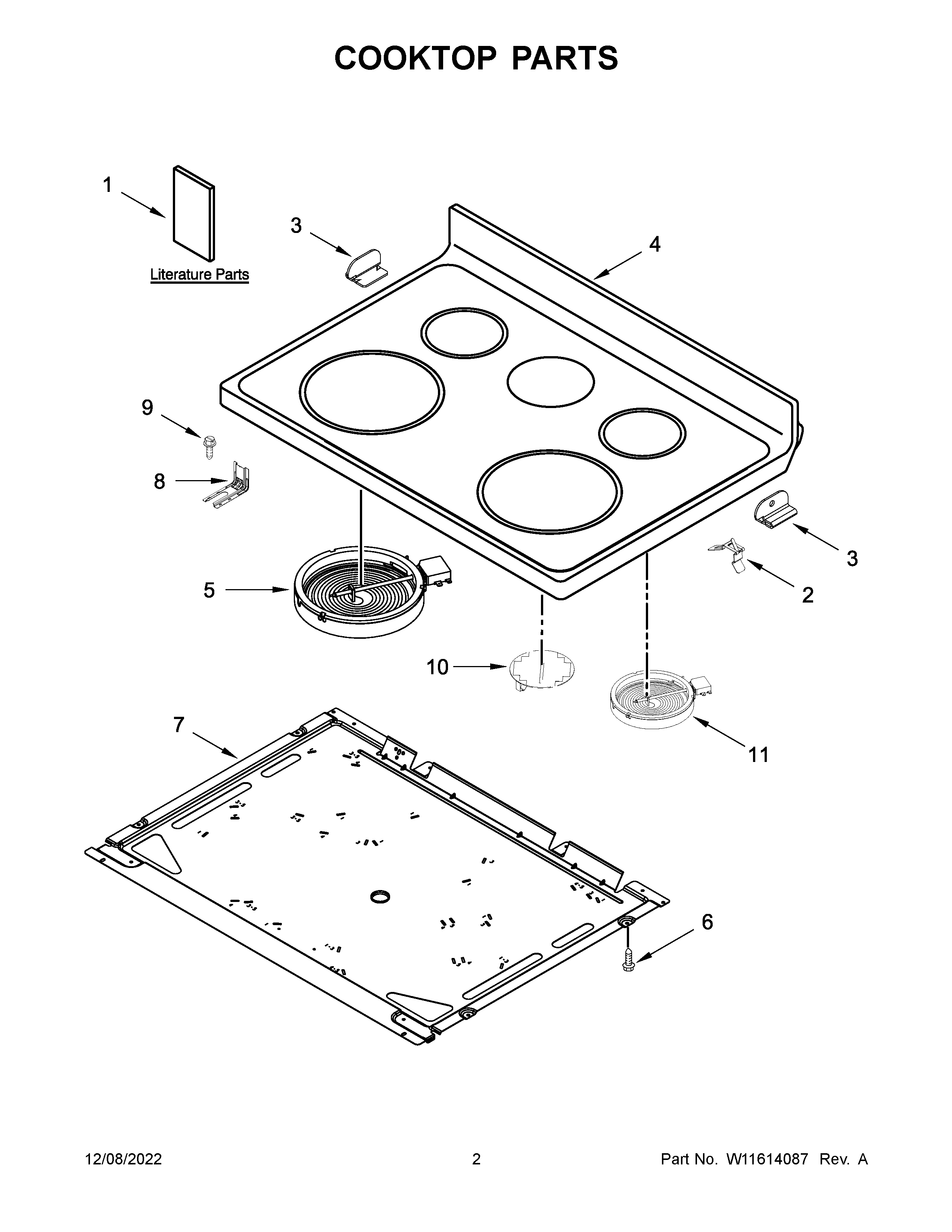 COOKTOP PARTS