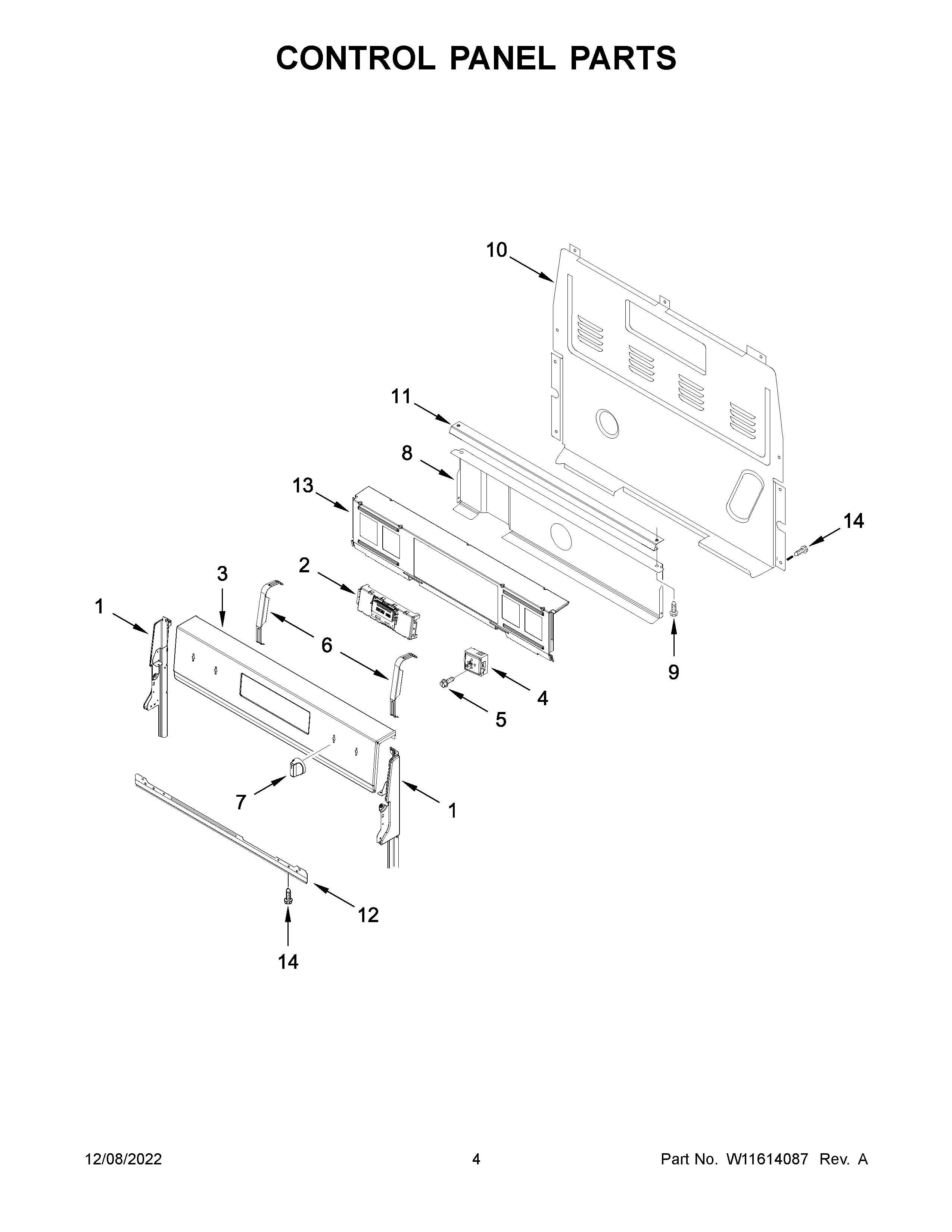 CONTROL PANEL PARTS