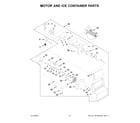 Amana ASI2575GRB09 motor and ice container parts diagram