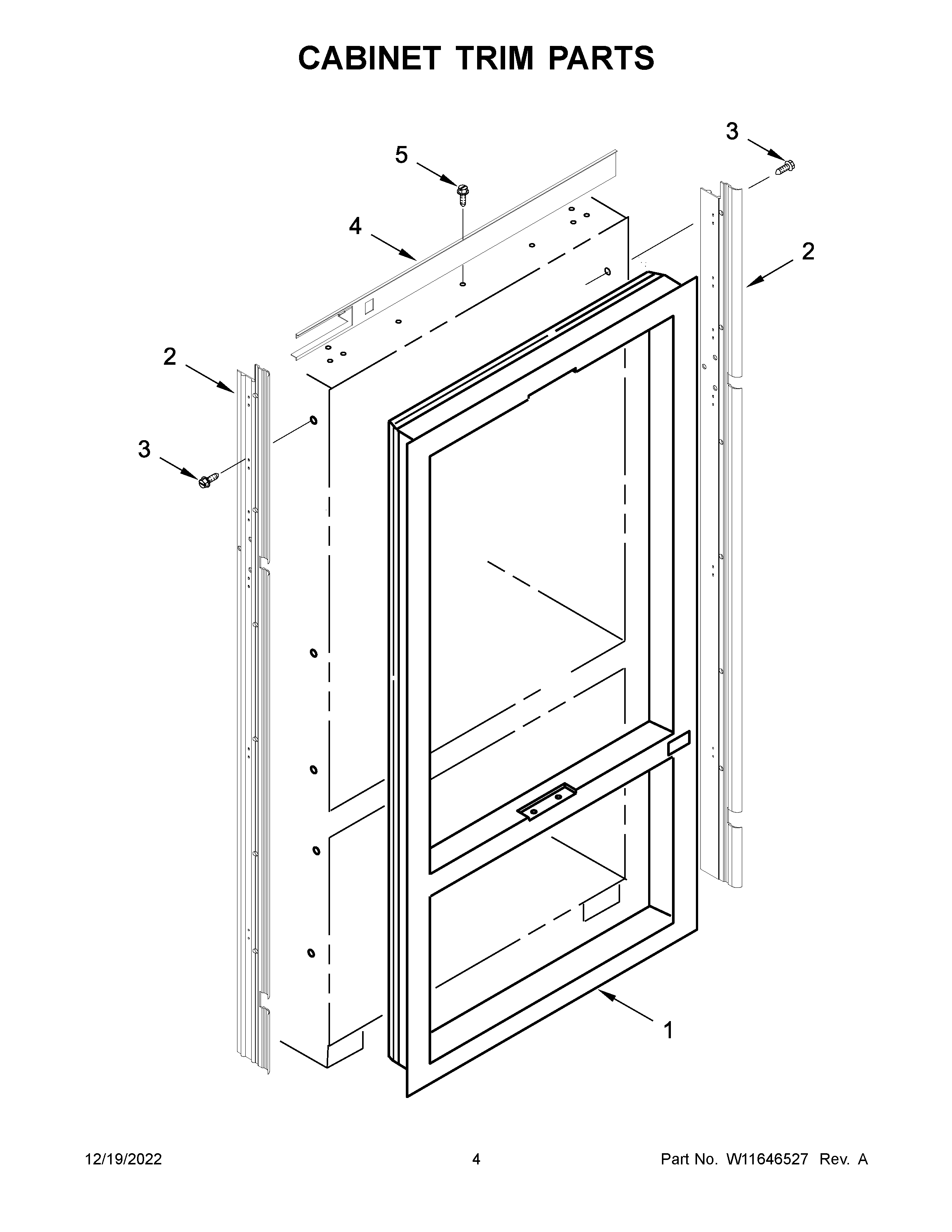 Cabinet trim parts