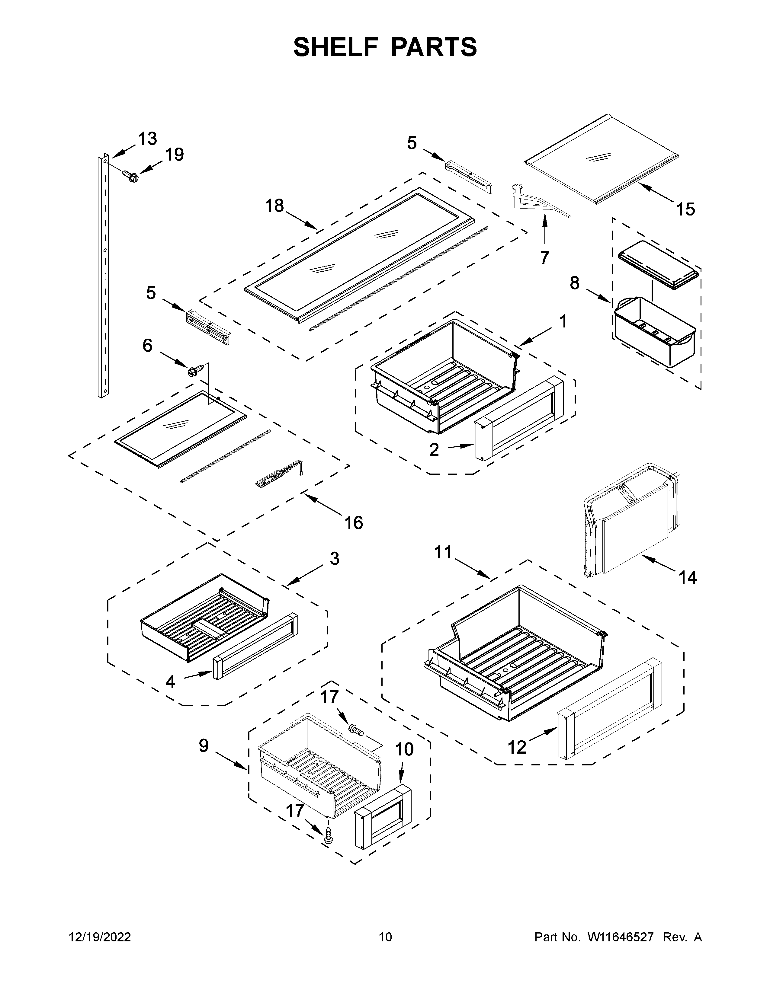 Shelf parts