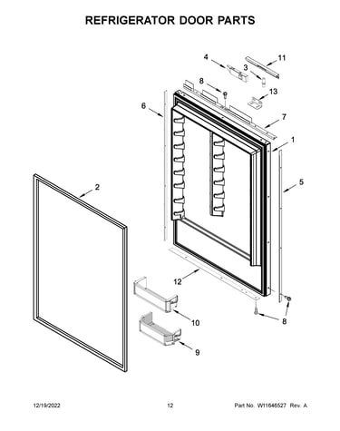 Refrigerator door parts