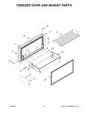 Freezer door and basket parts