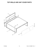 Top grille and unit cover parts