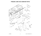 KitchenAid KBBR306ESS05 freezer liner and icemaker parts diagram