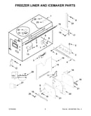 Freezer liner and icemaker parts