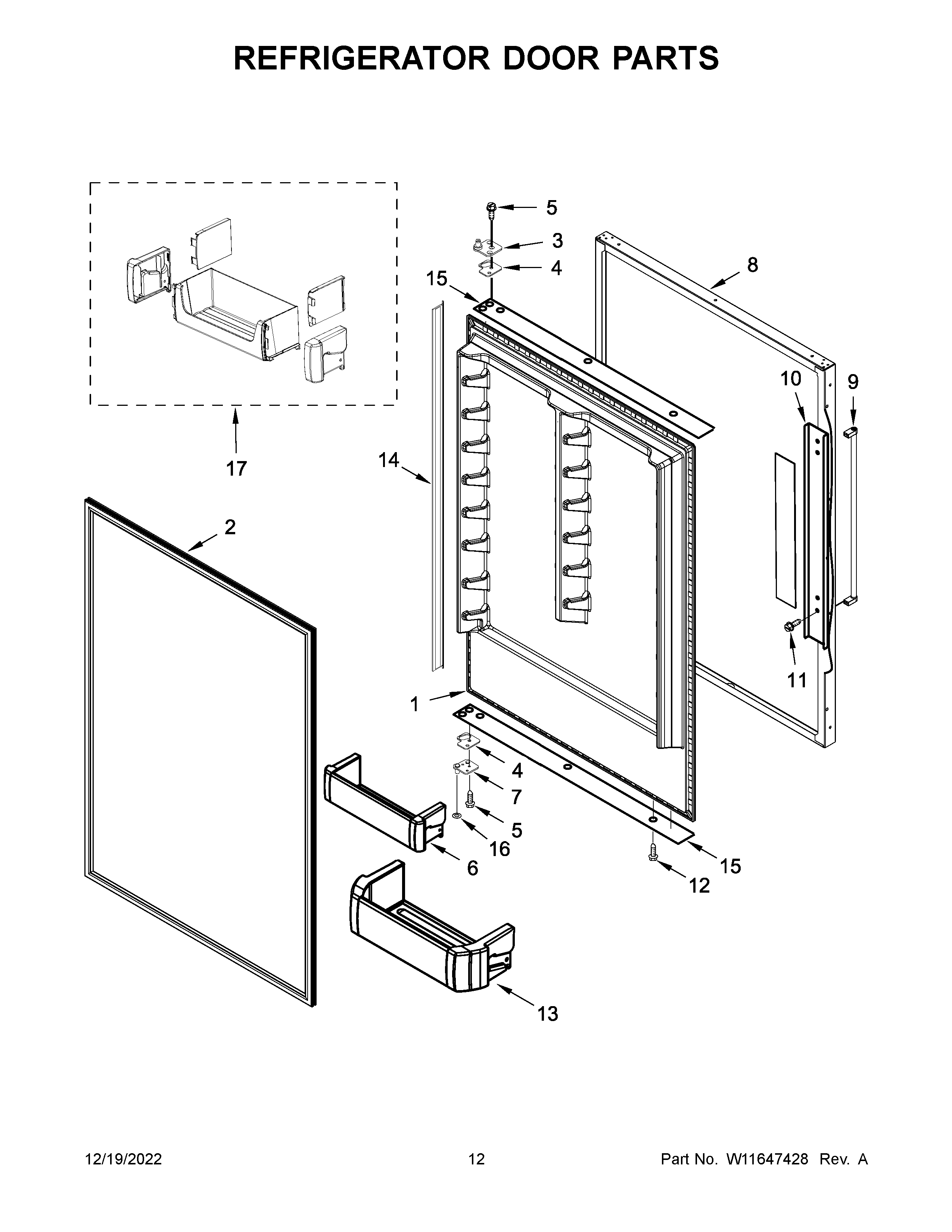 REFRIGERATOR DOOR PARTS