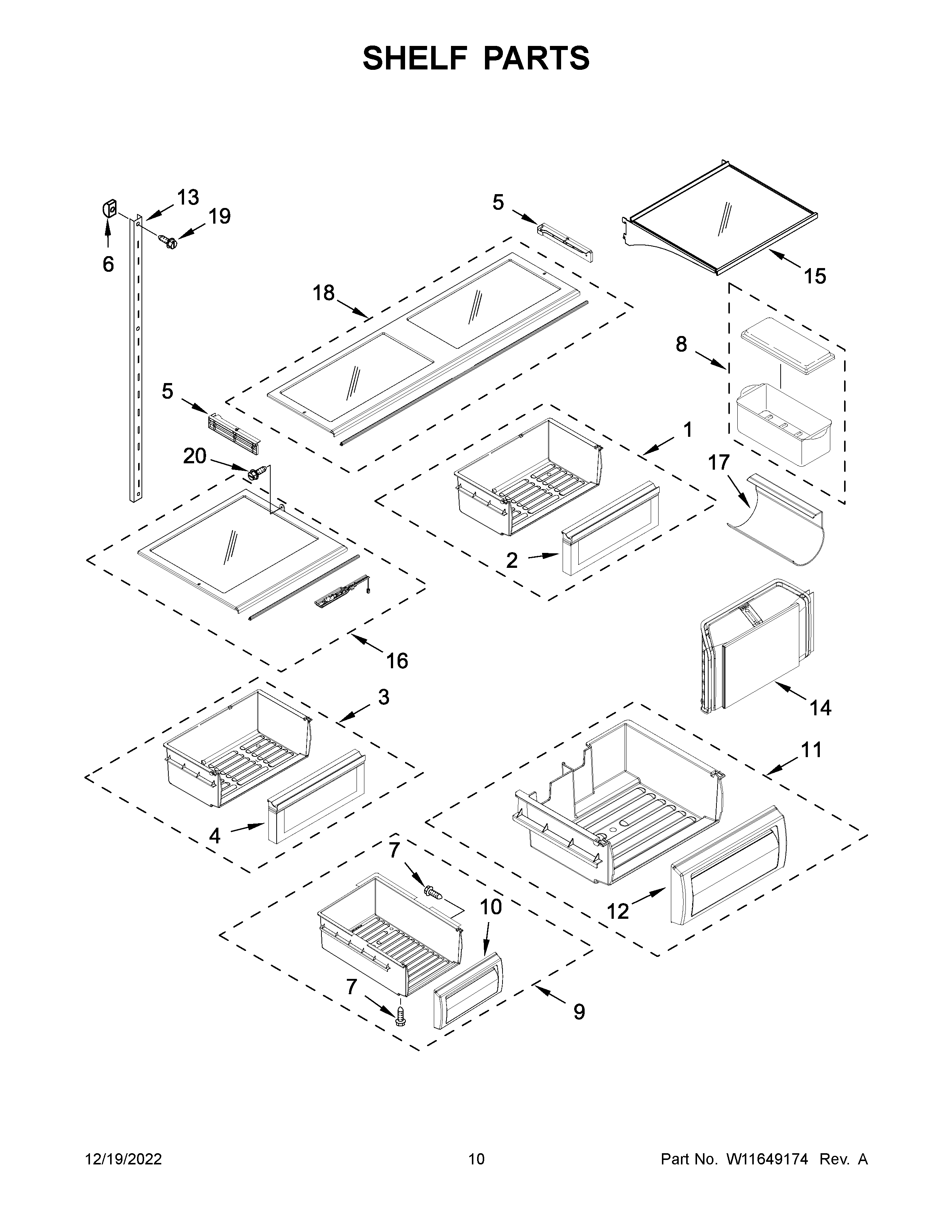 Shelf parts