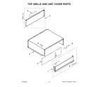 KitchenAid KBFN502EBS05 top grille and unit cover parts diagram