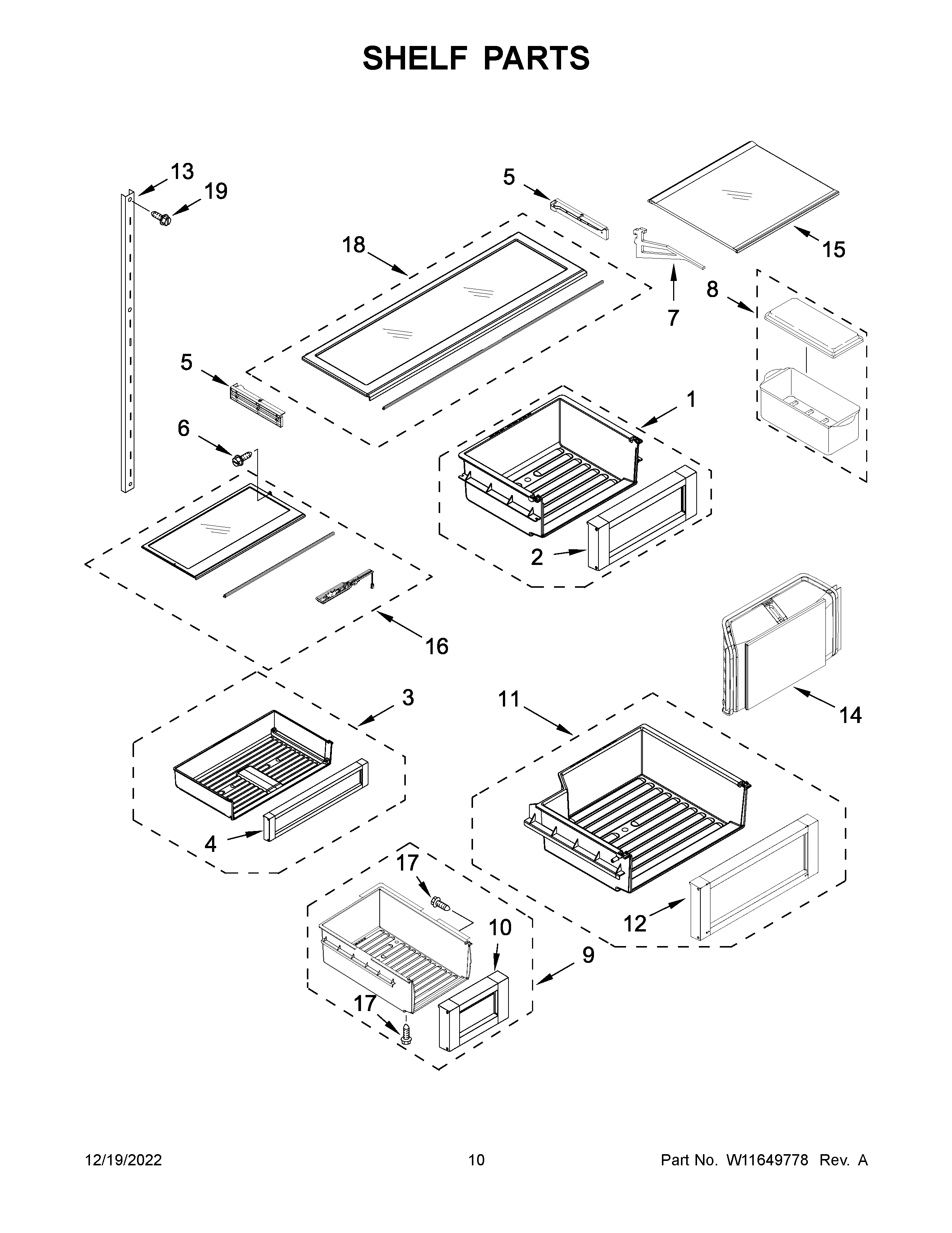 Shelf parts