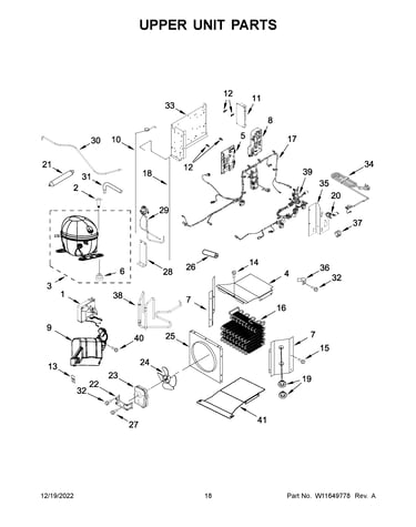 Upper unit parts