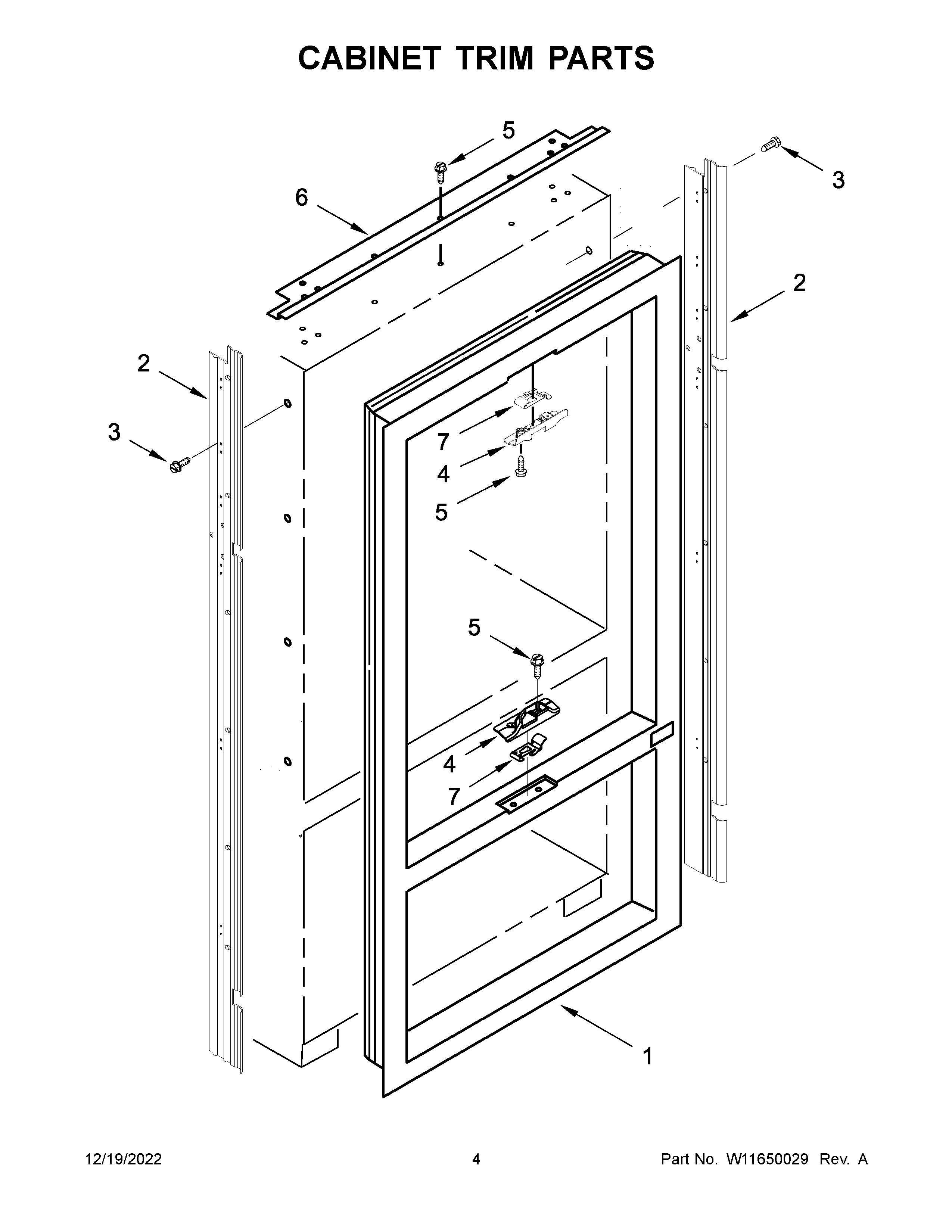 Cabinet trim parts