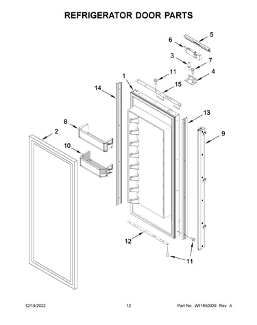 Refrigerator door parts