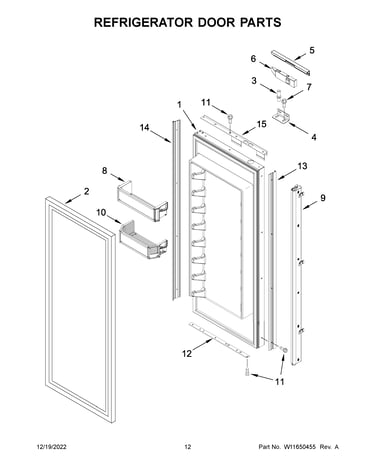 Refrigerator door parts