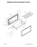 Freezer door and basket parts