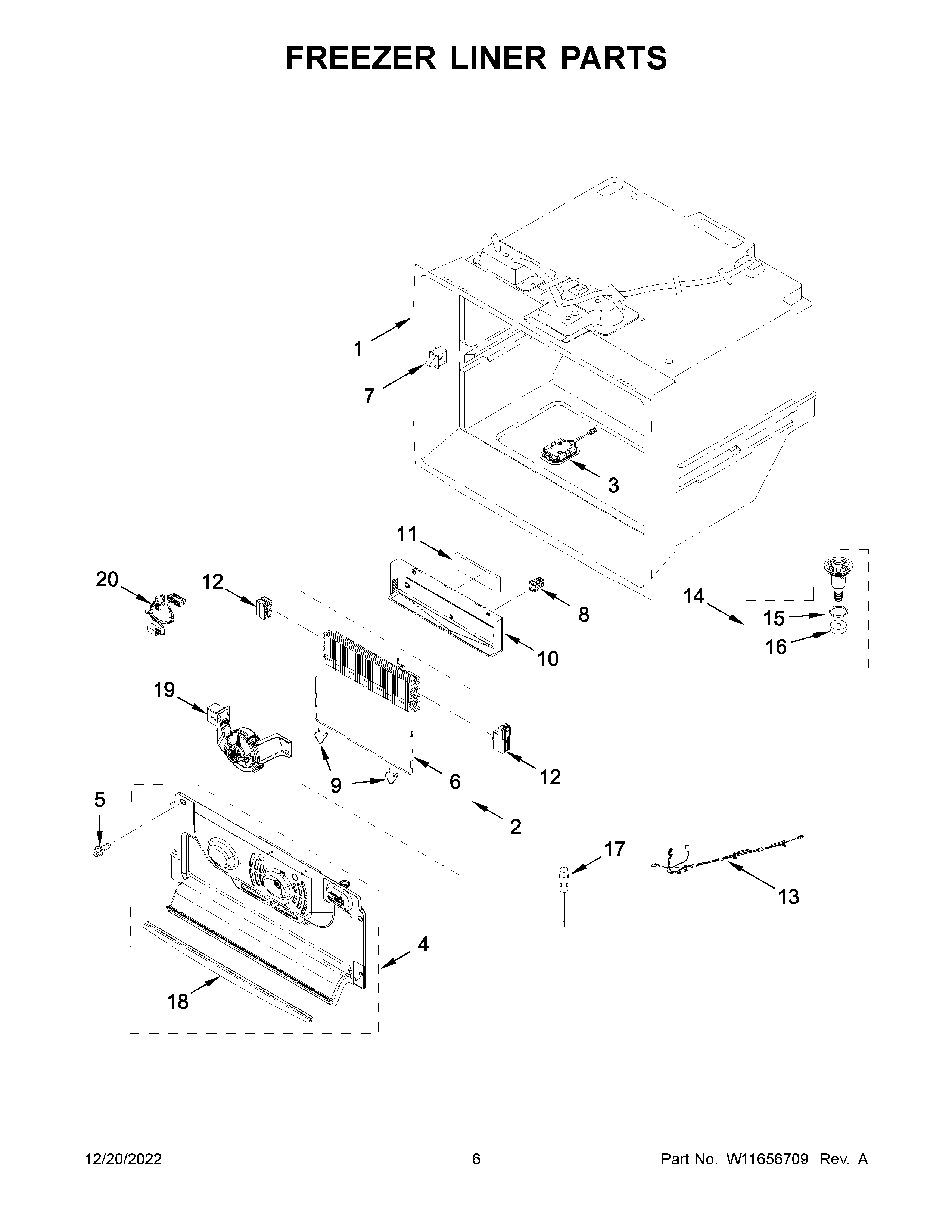 FREEZER LINER PARTS