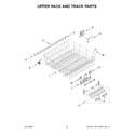 Whirlpool WDT730PAHZ0 upper rack and track parts diagram