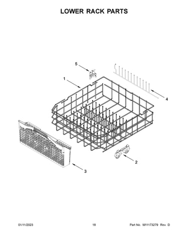 Lower rack parts