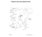 Whirlpool WRF535SWHW08 freezer liner and icemaker parts diagram
