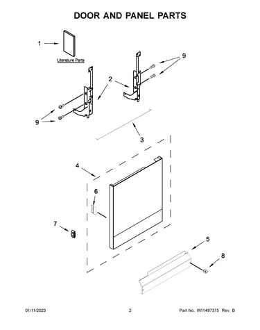 Door and panel parts