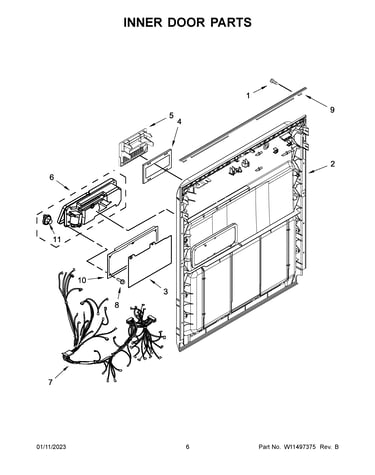 Inner door parts