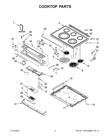 Cooktop parts