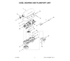 KitchenAid KSM70SNDXER0 case, gearing and planetary unit diagram