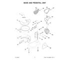 KitchenAid KSM70SNDXWH0 base and pedestal unit diagram