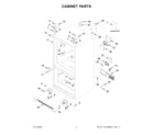 Whirlpool WRFF5333PW00 cabinet parts diagram