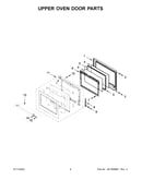 Upper oven door parts