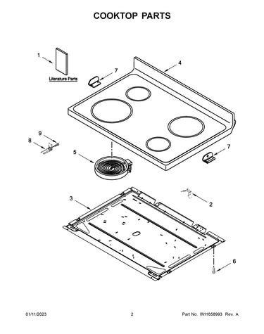 Cooktop parts