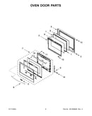 Oven door parts