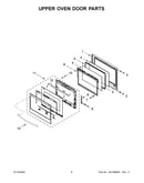 Upper oven door parts