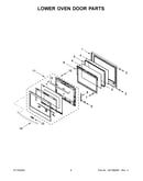 Lower oven door parts