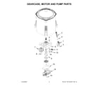 Maytag 3LMVWC315FW1 gearcase, motor and pump parts diagram
