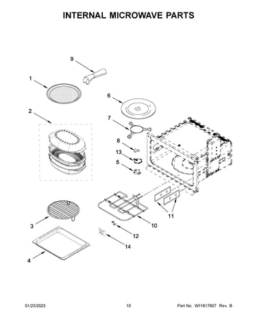 Internal microwave parts