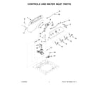 Whirlpool 4KWTW4815FW0 controls and water inlet parts diagram