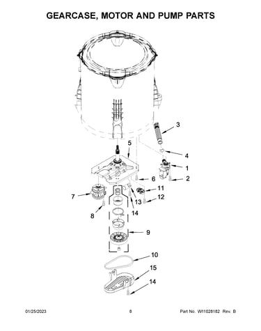 Gearcase, motor and pump parts